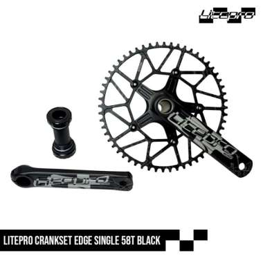 DELTACYCLES - LITEPRO CRANKSET EDGE 58T BLACK