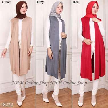 Bolero Cardigan Fashion Kardigan tunik Ivan Rompi Vest Outer Hitam