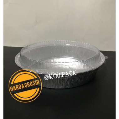 Cup Alumunium Foil RX 1400 Makaroni Panggang Kue Roti RX1400 Bulat Dengan Tutup