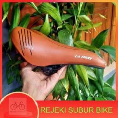 Sadel Jok sepeda saddle LA TIGRE coklat vintage sadel bolong tengah