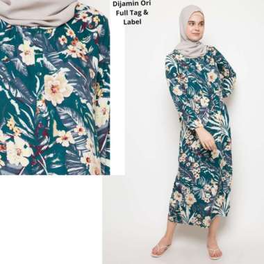 St.Yves Daster Muslim Flowing Leaf/Baju Hamil/Baju Menyusui L