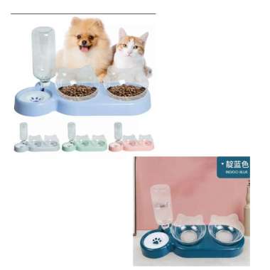 Tempat Makan Minum Kucing 3 in 1 Anti tumpah dan Anti Semut