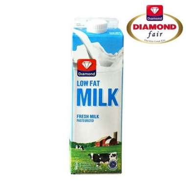 Susu Diamond FRESH MILK Low Fat Susu Segar Pasteurisasi Rendah Lemak