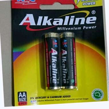 ( ISI 2 PCS )ABC Alkaline ukuran AA -- Batu Baterai ABC Alkaline