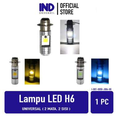 Lampu LED Depan H6 2 Mata-2 Sisi Warna Putih Universal Motor Bebek & Matic DLL Ice Blue