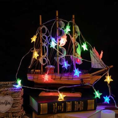 OEM RB-C774 Lampu Tumblr Bintang Warna Warni Hias Natal Dekorasi Rumah Kamar Tidur Light Star Lamp /