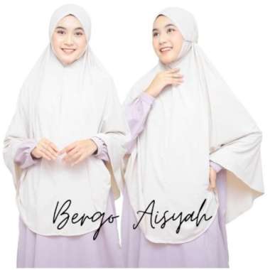Jilbab Instan Hijab Instant Bergo Khimar Tali Jumbo Aisyah Jerse PUTIH
