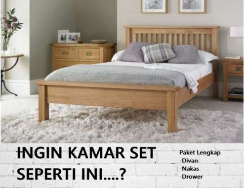 Kamar Set Minimalis Kayu Jati Model Terbaru Tempat Tidur Jati Jepara - Divan 120x200 Divan 120x200