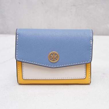 Tory Burch Robinson Colorblock Beeswax Leather Small Compact