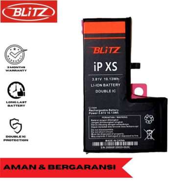 BLiTZ Baterai iPhone XS Double Power Batre Batrai Original