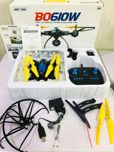 RC Drone BO610W with Camera &amp; Wifi-attitude/Drone Medium/Mainan Anak Multicolor