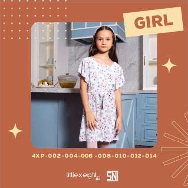 Little X Eight Girl Magnolia Dress - Dress Anak Perempuan 3-6 bulan
