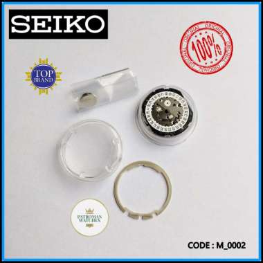 Mesin Jam Tangan Miyota YM62 YM-62 YM 62 Original Pengganti Mesin jam 7T62 Bonus Batrey Silver