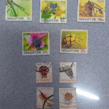 Perangko Singapore 9 Piece
