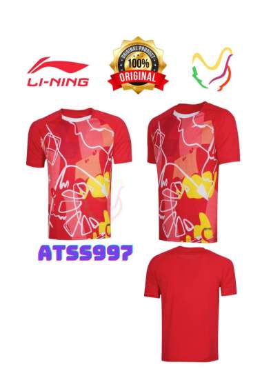 BAJU BADMINTON LINING ATSS997 ATSS 997 ORIGINAL XXL RED
