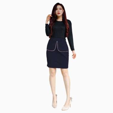 Rok Span Wanita Dewasa Casual Model Terbaru - Jfashion Zwetta M-L Navy