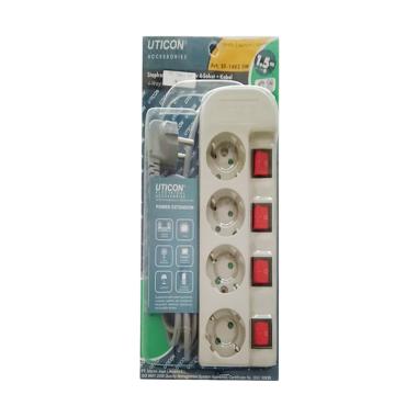 Uticon SW 1482 Stop Kontak 4 Lubang White