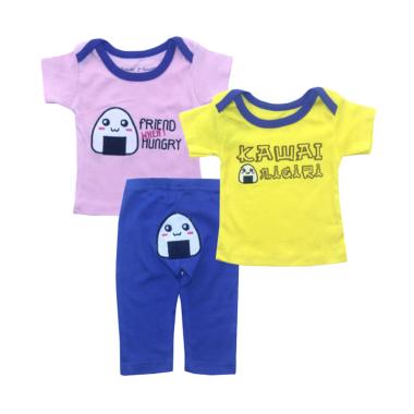 Bearhug Kawai Set Pakaian Bayi Perempuan - Kuning [3 pcs]