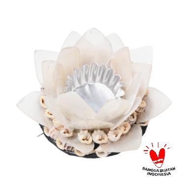 Susi Craft TL04 Kerang Alami Tempat Lilin - Putih