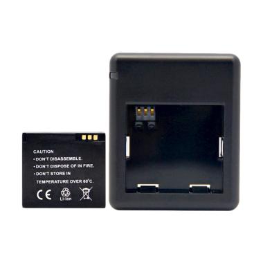 Universal Dual Battery Charger Xiaomi Yi dan 1 Baterai - Hitam