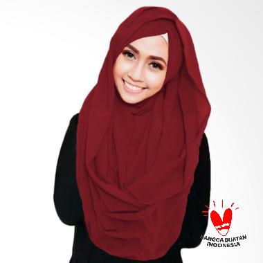 Milyarda Hijab Shiren Kerut Jilbab Instant - Maroon