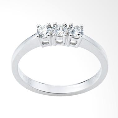 Tiaria Princes 3 Diamond Cincin Tunangan Berlian Emas 18K