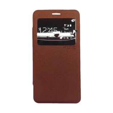 Ume Flip Cover Casing for Oppo F1 Selfie Expert A35 - Coklat