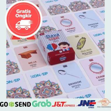 FLASH CARD Mainan Edukasi Anak Perempuan 3 Tahun Belajar Daya Ingat