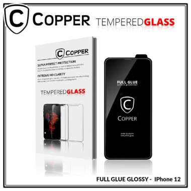 iPhone 12 New - COPPER Tempered Glass FULL GLUE PREMIUM GLOSSY