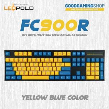 Leopold FC900R Yellow Blue Mechanical Gaming Keyboard RED SWITCH