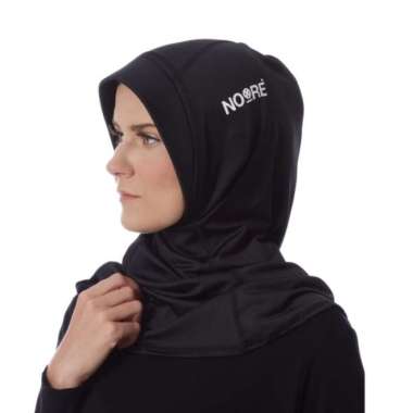 Noore New Veda Sport Hijab - Hijab Sport - Kerudung Olahraga - White Black