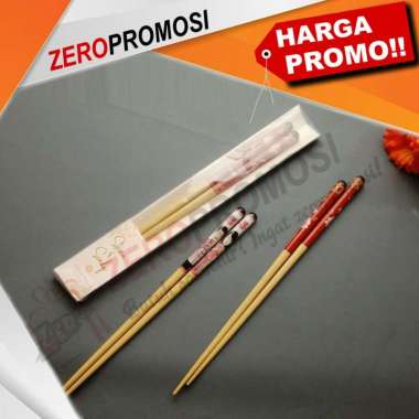 Souvenir Sumpit Kayu Dengan Packaging Mika Custom Termurah