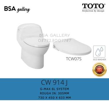 KLOSET DUDUK TOTO MONOBLOK CW914J ECOWASHER / KLOSET TOTO CW914J ECO