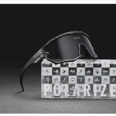 KADEAM frame TR90 UV400 Polarized KACAMATA LARI SEPEDA SILVER