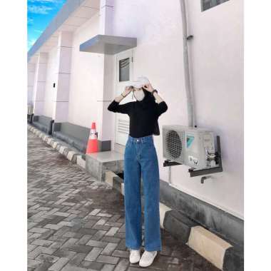 Harga Celana Kulot Jeans Highwaist 