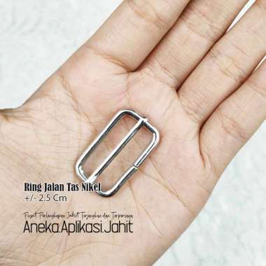 12 BIJI RING JALAN TAS 2.5 CM TALI TAS NIKEL