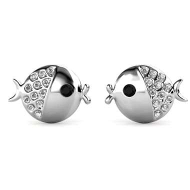 Little Fugu Earrings - Anting Crystal by Her Jewellery - Rose Gold