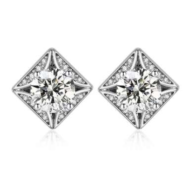 Quatre Earrings - Anting Moissanite Diamond by Her Jewellery GRA