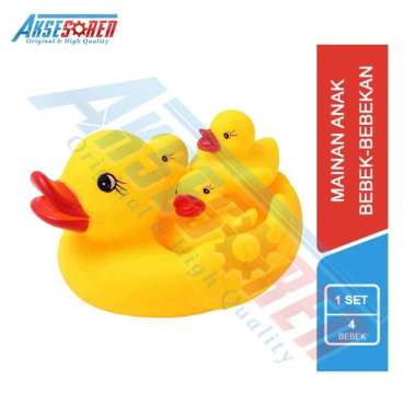 Mainan Bebek Baby SPA [1 Set/4 Pcs] / Mainan Mandi Bebek Karet Anak / Mainan Bayi Bisa Bunyi / Bebek