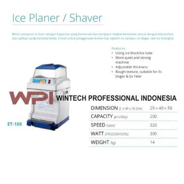 Gea ET-188 Ice Shaver Ice Planner / Mesin Penyerut Es Batu / Mesin Serut Es / Mesin Serut Es Salju