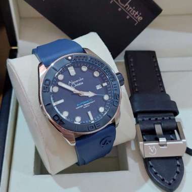JAM TANGAN PRIA ALEXANDRE CHRISTIE AC 3042 AC3042 AUTOMATIC ORIGINAL SILVER BLUE
