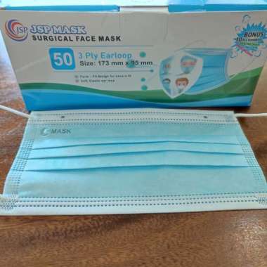 JSP MASK (MASKER MEDIS KEMENKES) 3 PLY ECERAN/LMBR