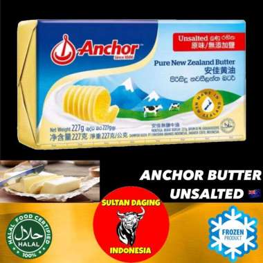 ANCHOR UNSALTED TAWAR BUTTER 227 GR IMPORT NEWZEALAND/MENTEGA UNSALTED/ ELLE UNSALTED BUTTER 200GR/ 