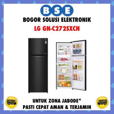 LG GNC272SXCN | GN-C272SXCN | KULKAS LG 2 PINTU | KULKAS WARNA HITAM