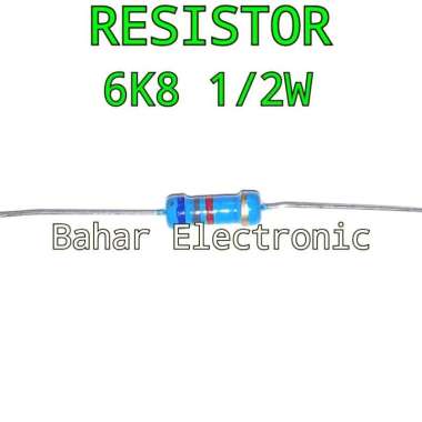 Resistor 6K8 1/2W per 8 biji