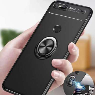Case Realme C2 /Oppo A1K Auto Focus Ring Kickstand Soft Case Casing