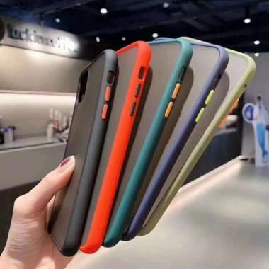 Case IPhone 6/7/8 Shockproof Hibryd Transparent Soft Hard Casing Merah - iPhone 6