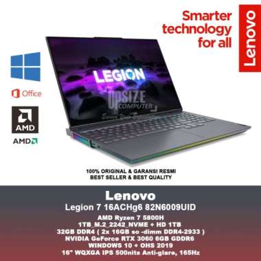 Lenovo Legion 7 9UID AMD Ryzen 7 5800H 32GB 1TB SSD NVIDIA RTX3060 6GB