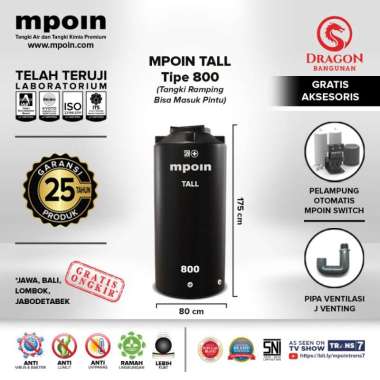 TOREN / TANDON / TANGKI AIR MPOIN TALL 800 HITAM
