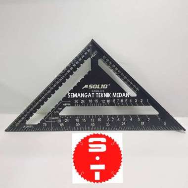 ANGLE SPEED RAFTER SQUARE PENGGARIS SEGITIGA SIKU BESI 12" SOLID BULL